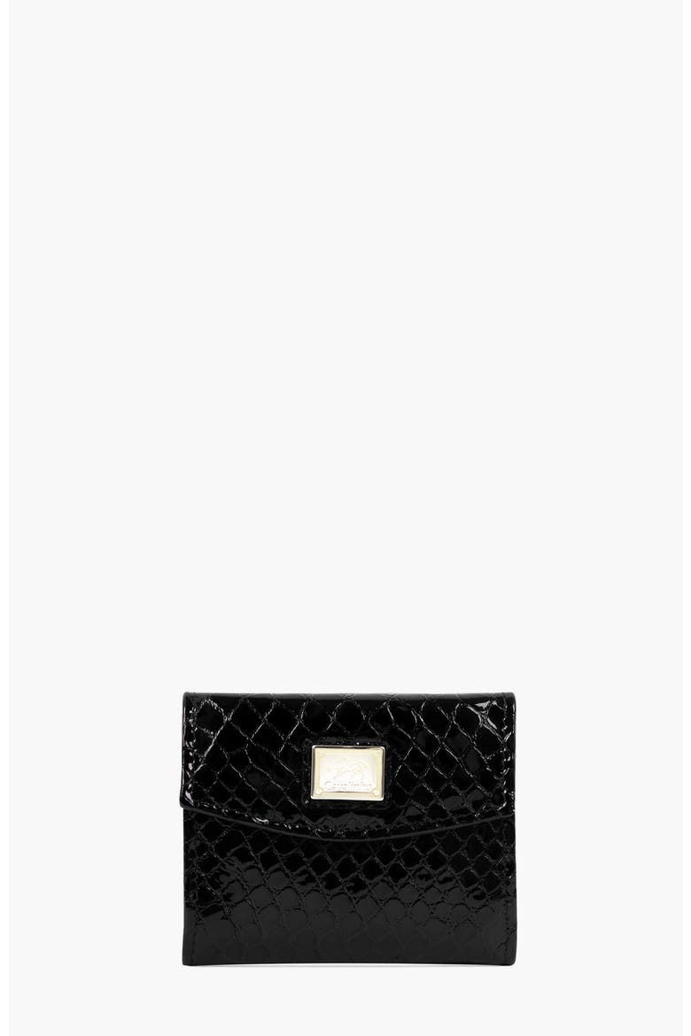 Gallop 530 Mini Patent Leather Wallet, Main, color, Black