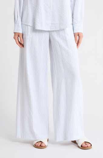 Splendid Stripe Palazzo Capri Pants