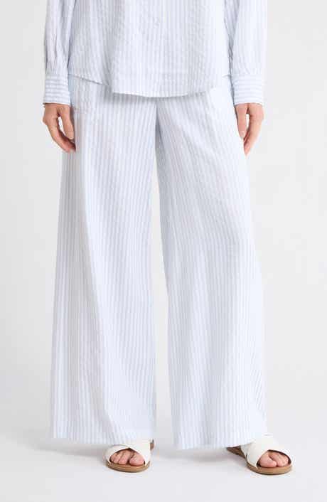 Splendid Stripe Palazzo Capri Pants