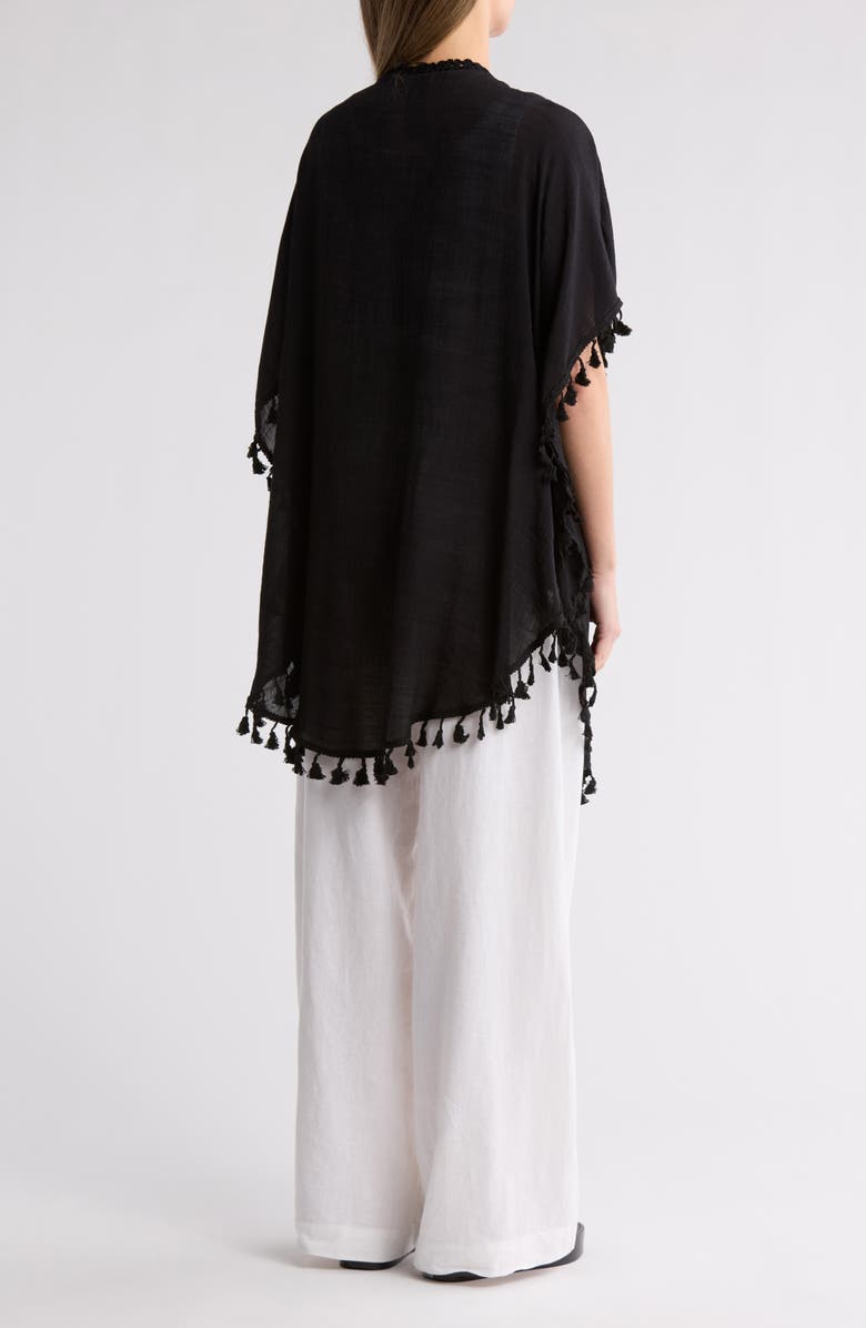 Vince Camuto Crocheted Square Tie Waist Ruana, Alternate, color,