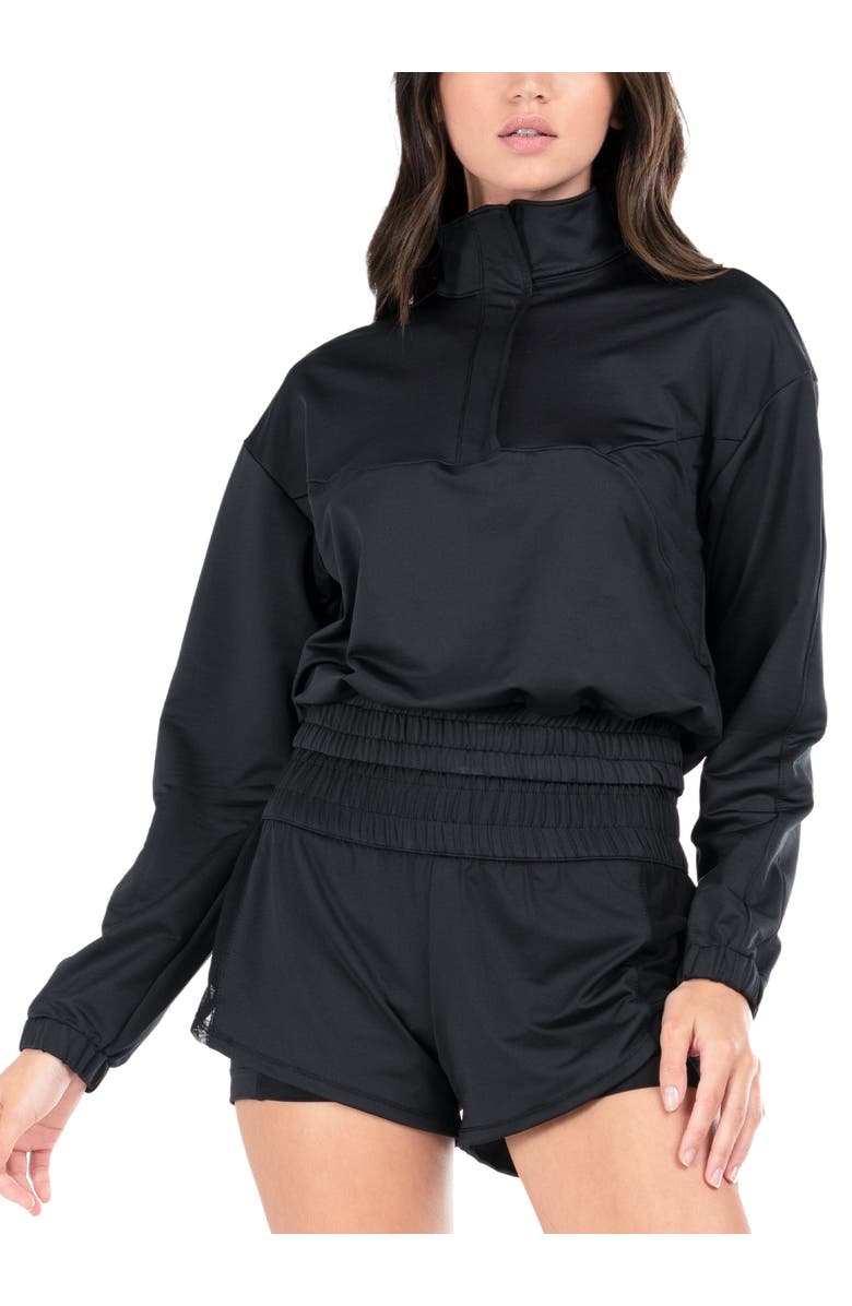 Lucky in Love Mock Pullover, Main, color, Black