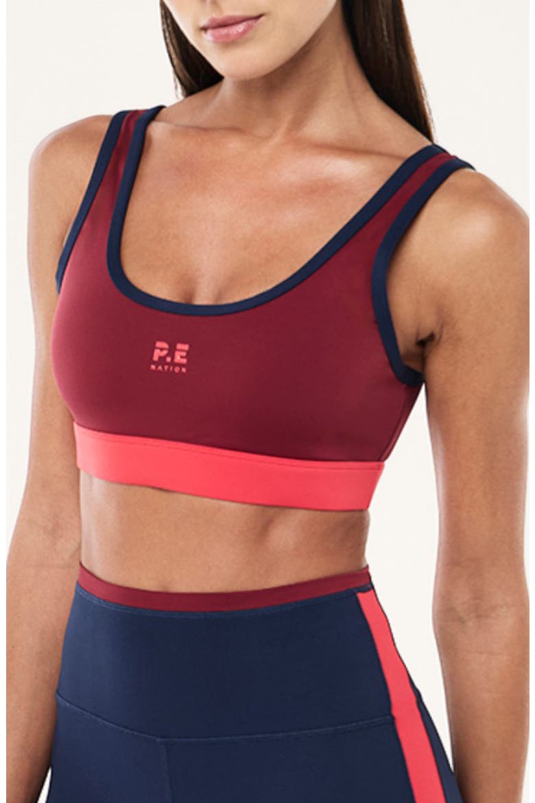 Pursuit Sports Bra, Main, color, CABERNET