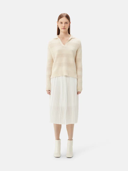 GOBI MONGOLIAN CASHMERE GOBI MONGOLIAN CASHMERE ORGANIC COLOR MIXED PATTERN CASHMERE POLO