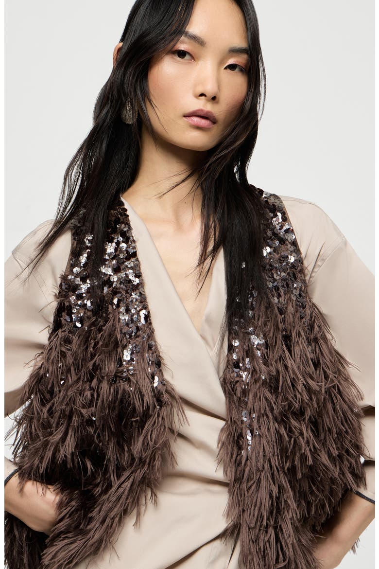 Dazzling dégradé vest, Alternate, color, Bark