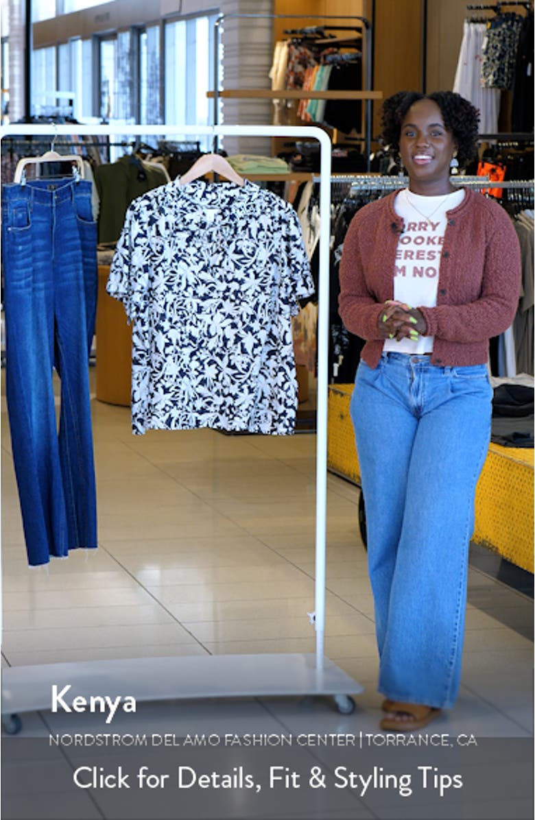 Floral Flounce Sleeve Top, sales video thumbnail