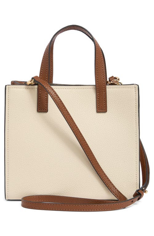 Marc Jacobs Mini Grind Leather Tote In Marshmallow Multi