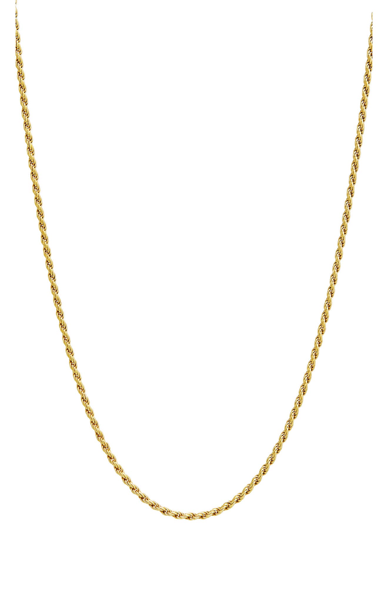 SAVVY CIE JEWELS Italian Yellow Gold Vermeil 16" Rope Chain Necklace