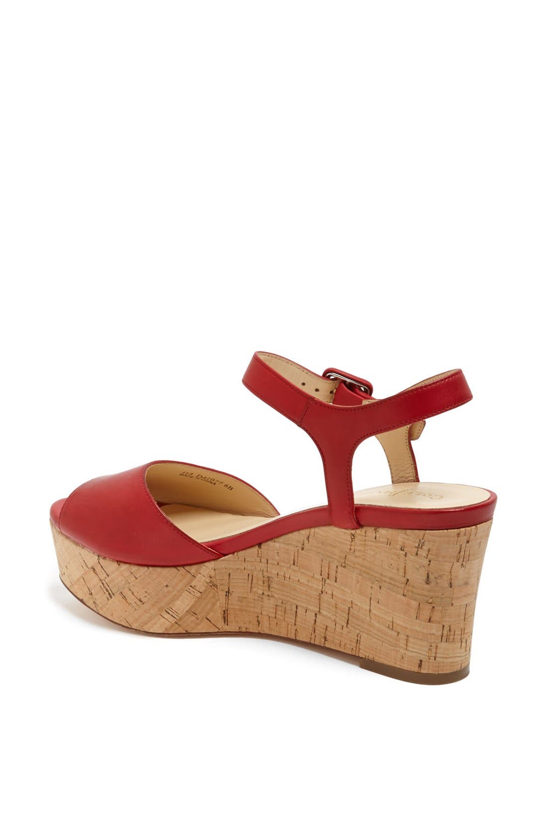 'Gillian' Platform Wedge Sandal, Alternate, color, TANGO RED