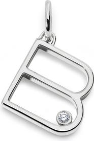 Monica Vinader Lab Grown Diamond Initial Pendant