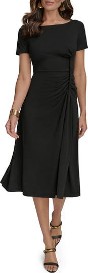 DKNY ★【ドレス】Twist Detail Knit Midi Dress 柔らかな肌触り Donna Karan New York Twist Detail Knit Midi Dress | Nordstrom