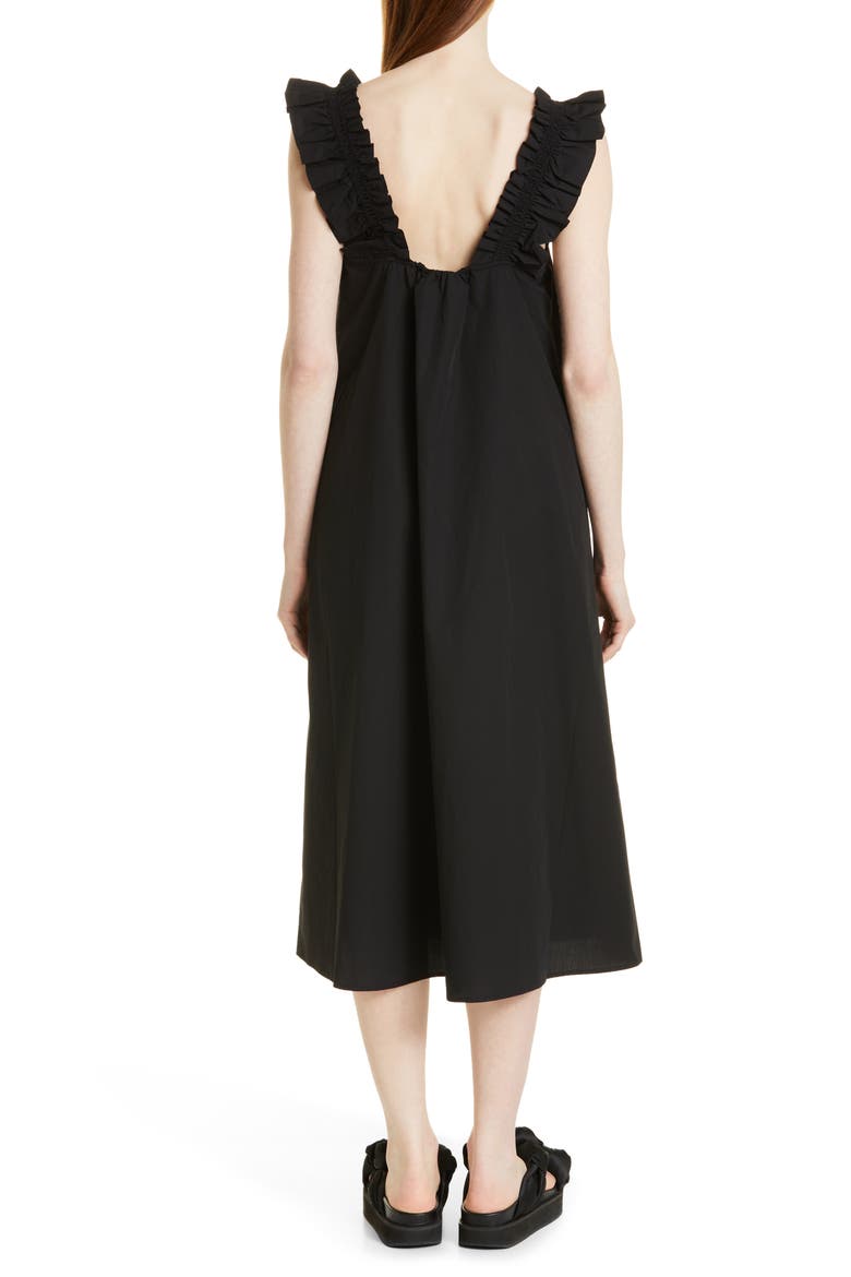 Gill Organic Cotton Dress, Alternate, color, BLACK