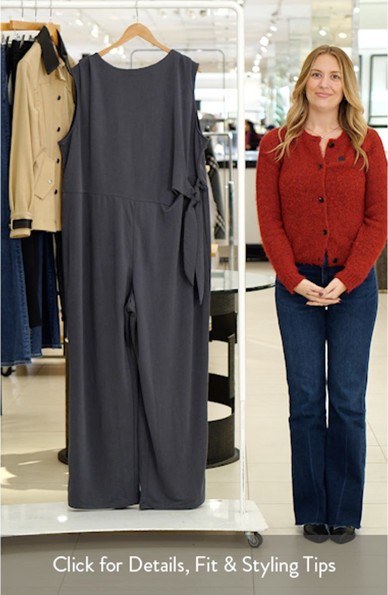 Side Tie Wide Leg Jumpsuit, sales video thumbnail