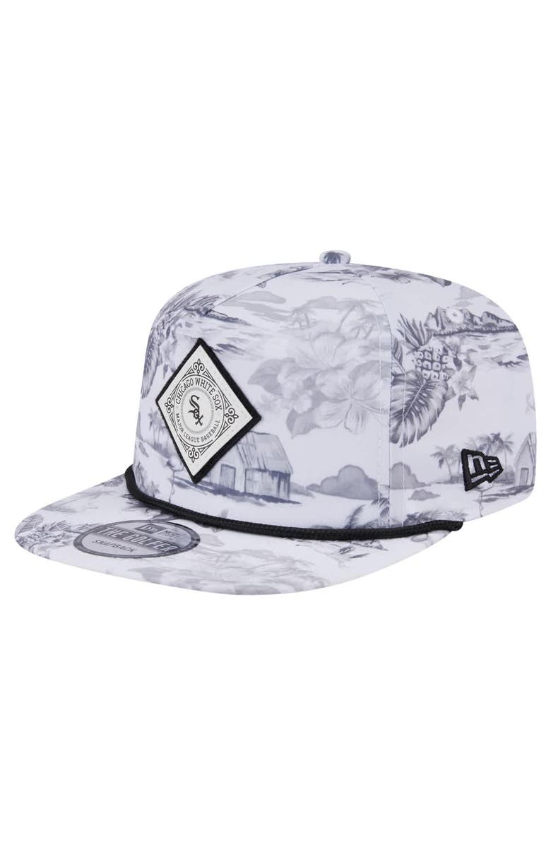 New Era Men's New Era White Chicago White Sox Printed Island Golfer Snapback Hat, Main, color, White