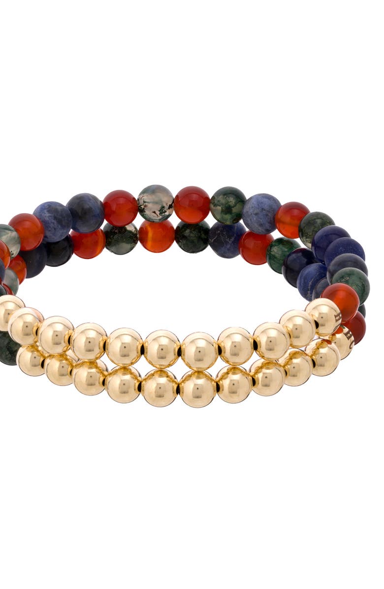 The Healer’s Collection N77 Detox Set of 2 Healer's Bracelets, Alternate, color, Yellow Gold