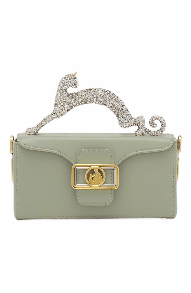 Lanvin Nano Pencil Cat Bag In Leather And Rhinestones, Main, color, 