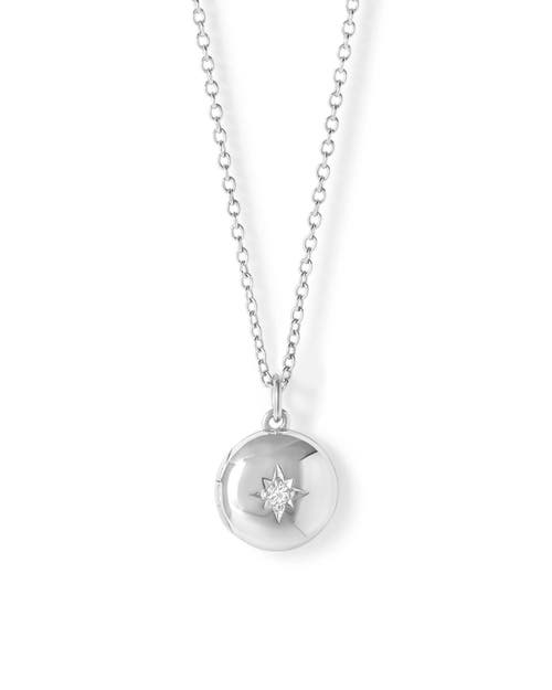 Astley Clarke Silver Biography Mini Silver Locket Necklace In Metallic