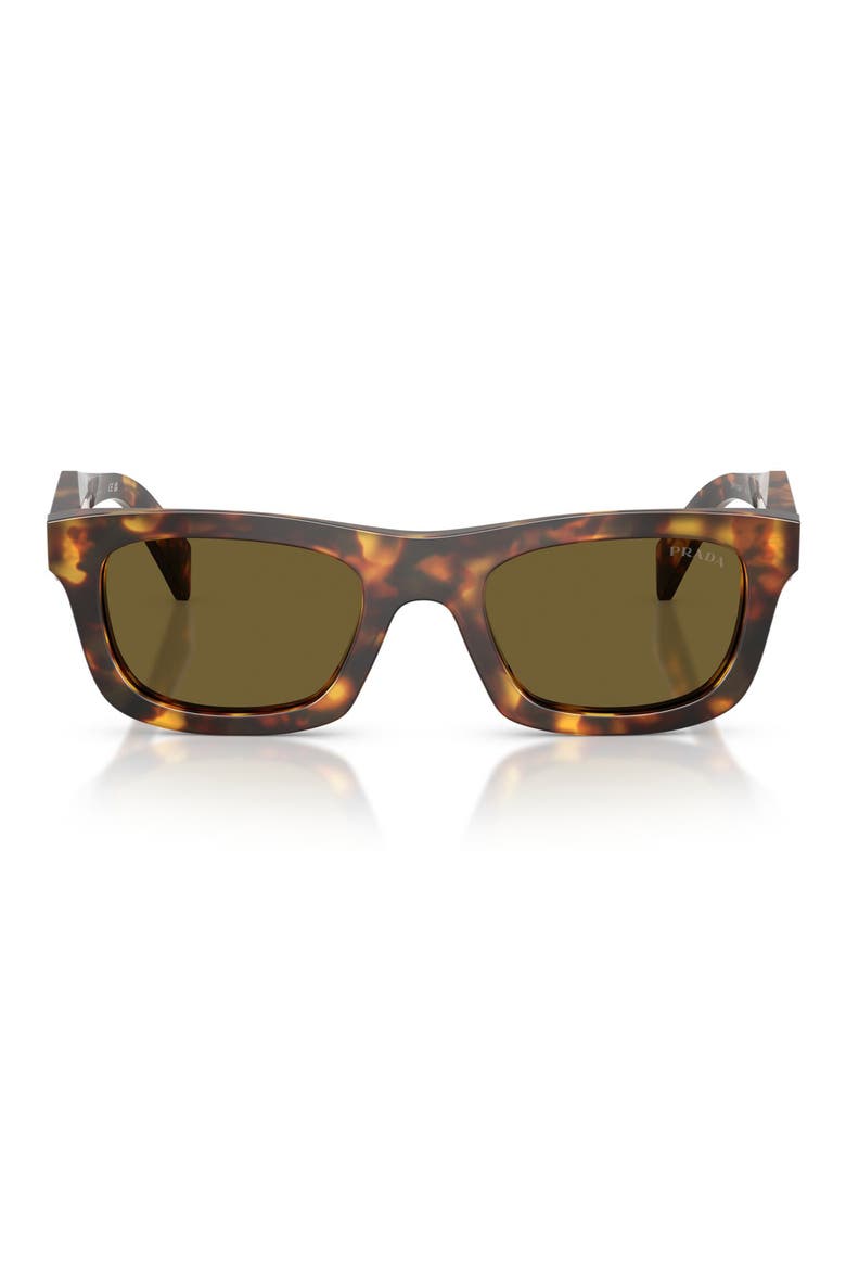 53mm Pillow Sunglasses, Main, color, HONEY TORTOISE / DARK BROWN