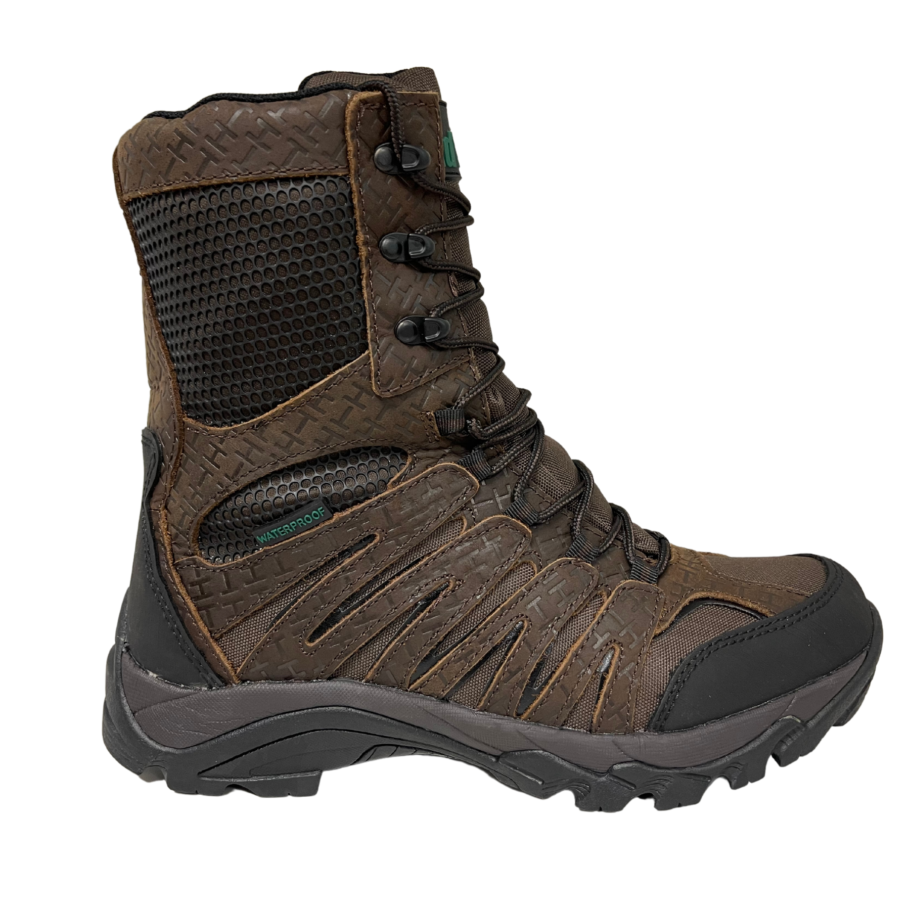 AdTec 8" Waterproof Side Zipper Hunting Boot, Alternate, color, Brown Camo