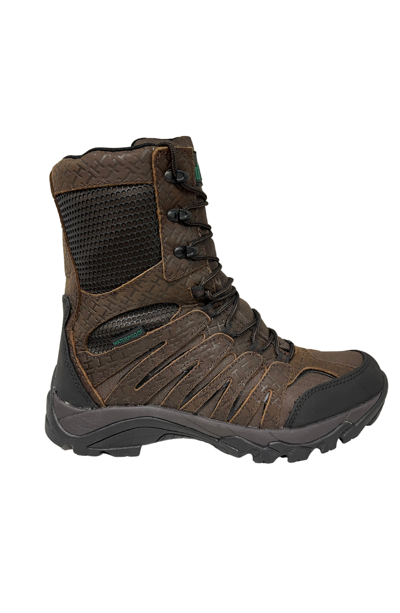 AdTec 8" Waterproof Side Zipper Hunting Boot, Alternate, color, Brown Camo