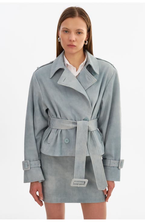 Dhana | Suede Trench Jacket