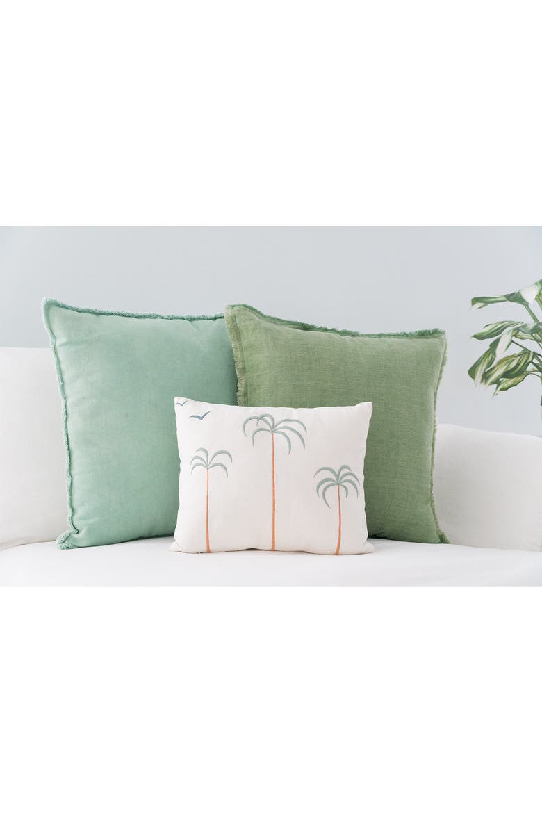 Mint Green Soft Linen Euro Pillow 26x26 Cover Only, Alternate, color, Mint Green