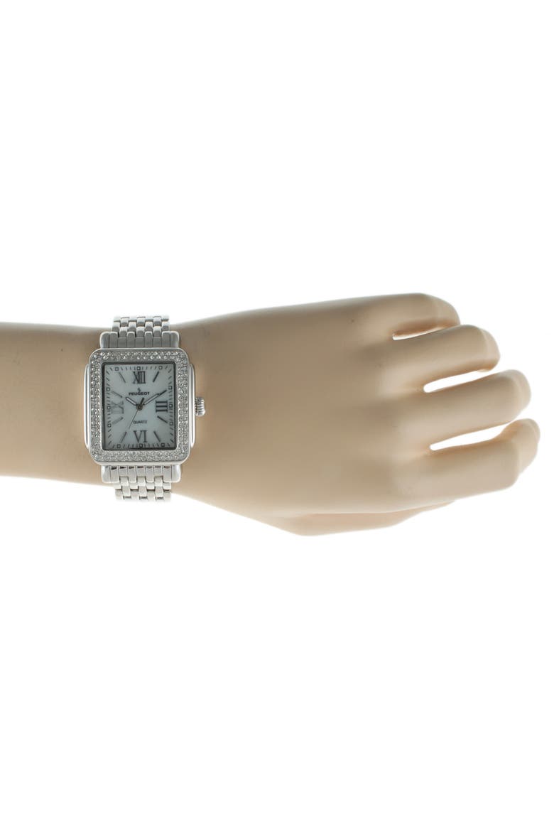 Panther Square Tank Bracelet Watch- 36x30MM, Alternate, color, Silver