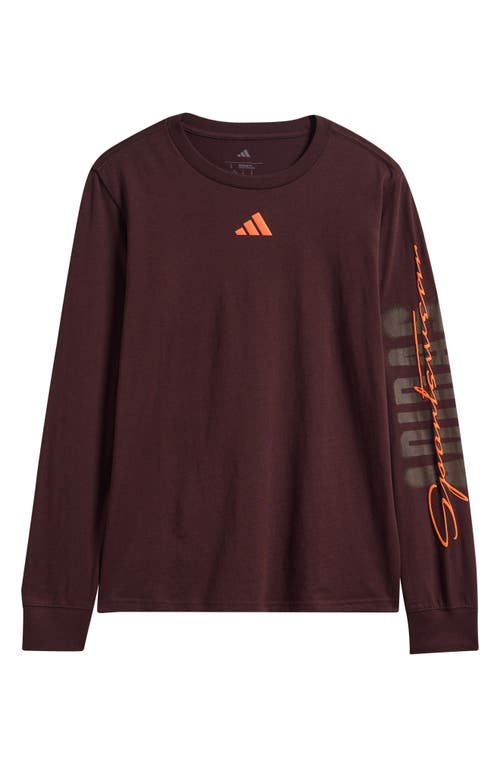 Adidas Originals Adidas Kids' Collegiate Cotton Jersey T-shirt In Brown