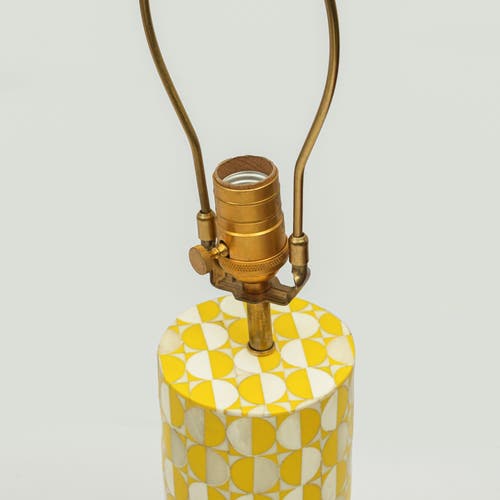 Mela Artisans Geo Inlay Sunny Table Lamp In Multi