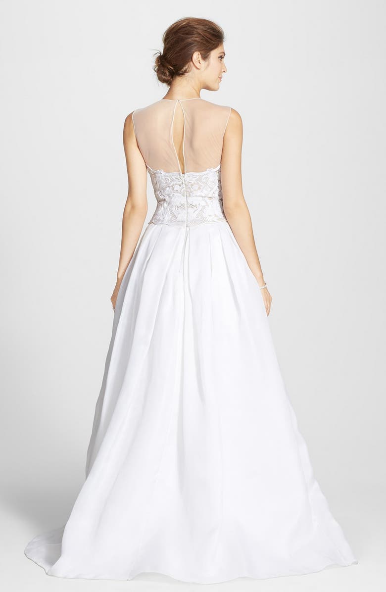 Naeem Khan Lisbon Silk Gazar Ballgown, Alternate, color,