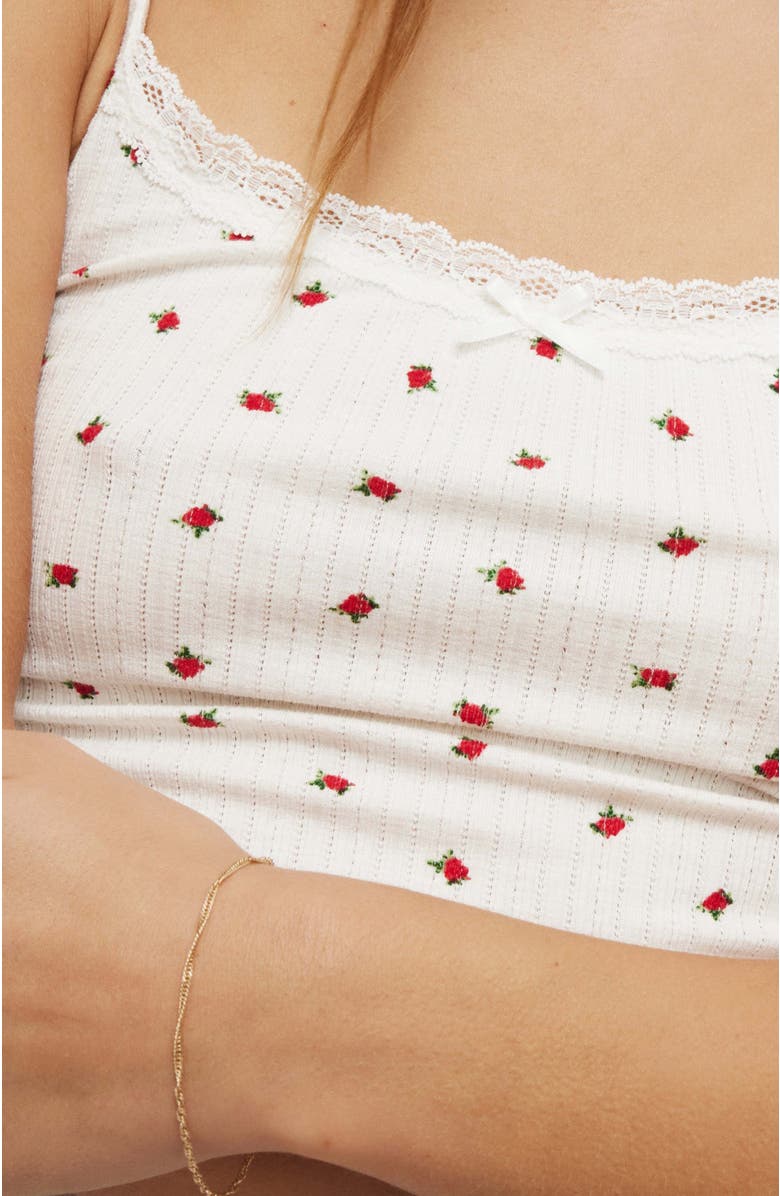 Cotton On Sasha Pointelle Lace Trim Cami, Alternate, color, 