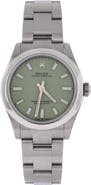 Pre-Owned Rolex Oyster Perpetual Pistachio Green Automatic Watch Stainless Steel 31