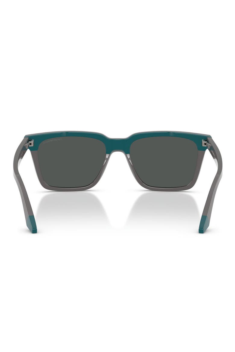 55mm Square Sunglasses, Alternate, color, SHINY OPAL GREY/ BLUE / GREY