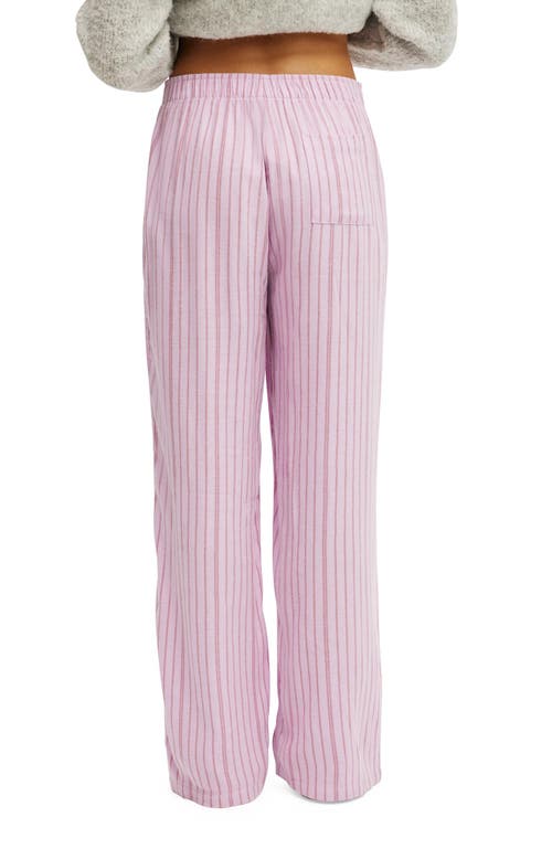 Cotton On Body Flannel Wide Leg Pant In Pink