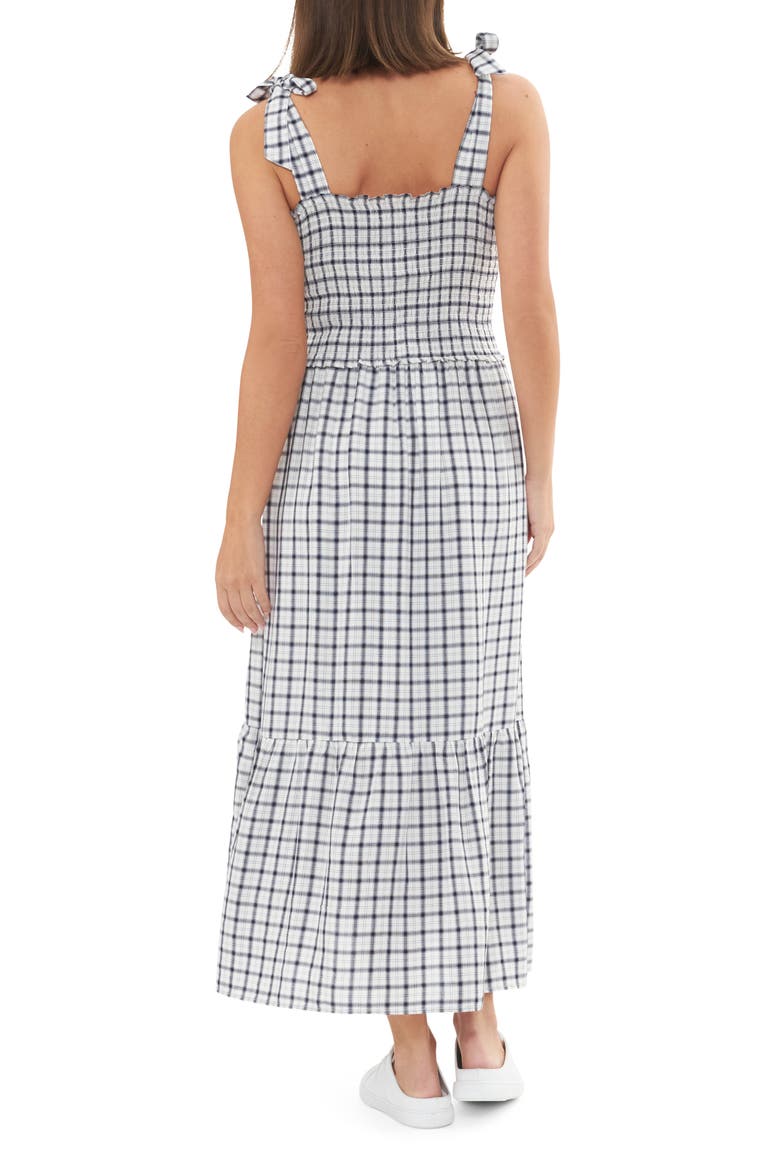 Phoebe Smocked Dress, Alternate, color, WHITE / NAVY