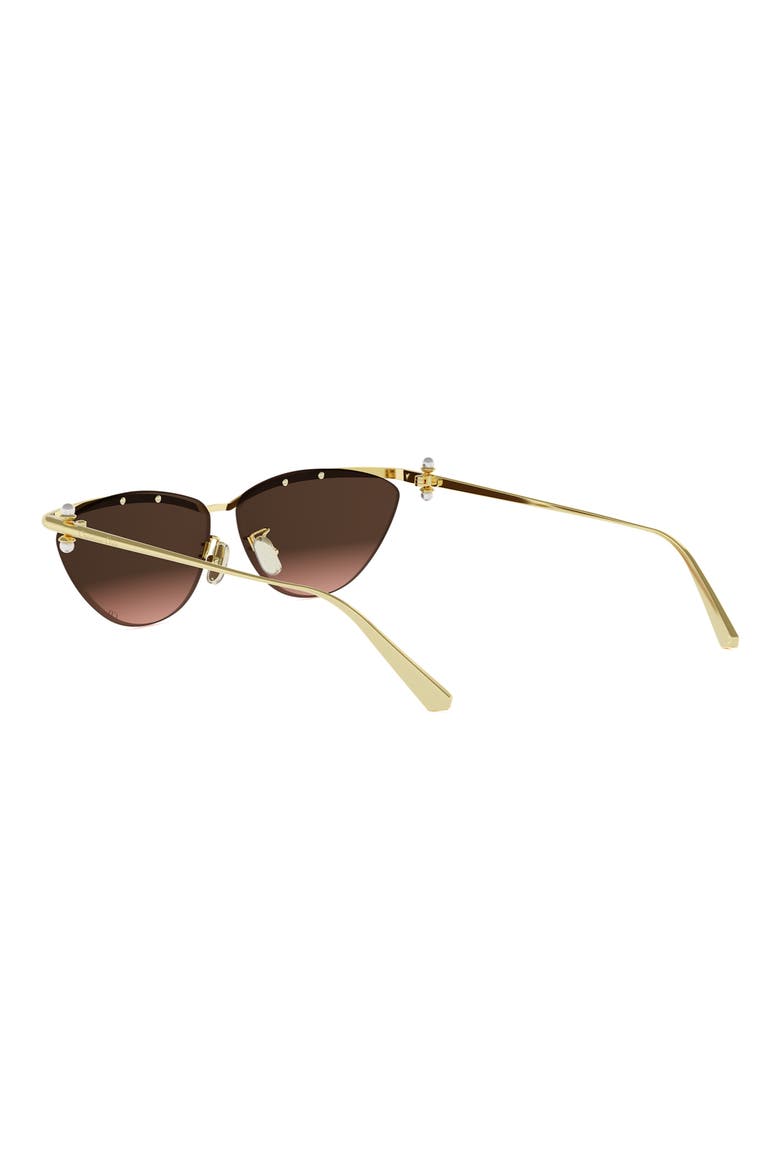 'DiorTribales B2U 61mm Cat Eye Sunglasses, Alternate, color, SHINY GOLD DH / ROVIEX