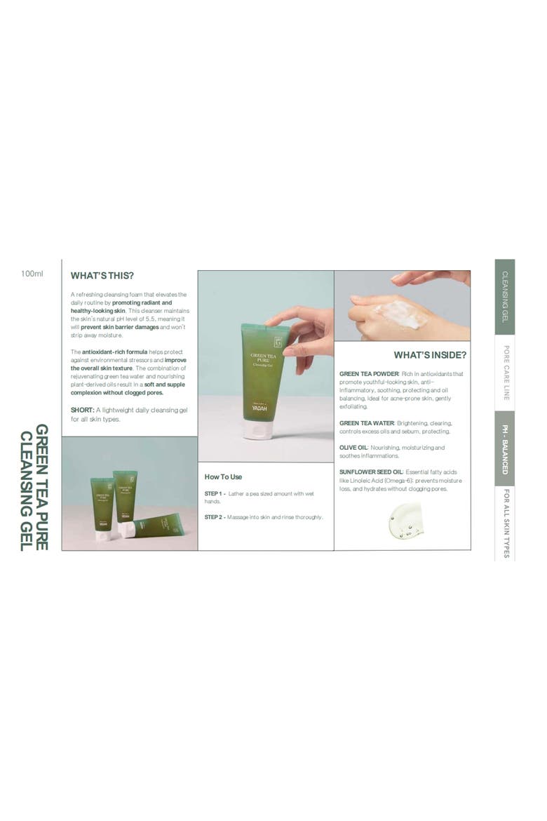 Green Tea Pure Cleansing Gel, Alternate, color, NO COLOR