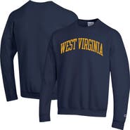 Champion Men's Champion  Navy West Virginia Mountaineers Basic Arch Fleece Pullover Sweatshirt