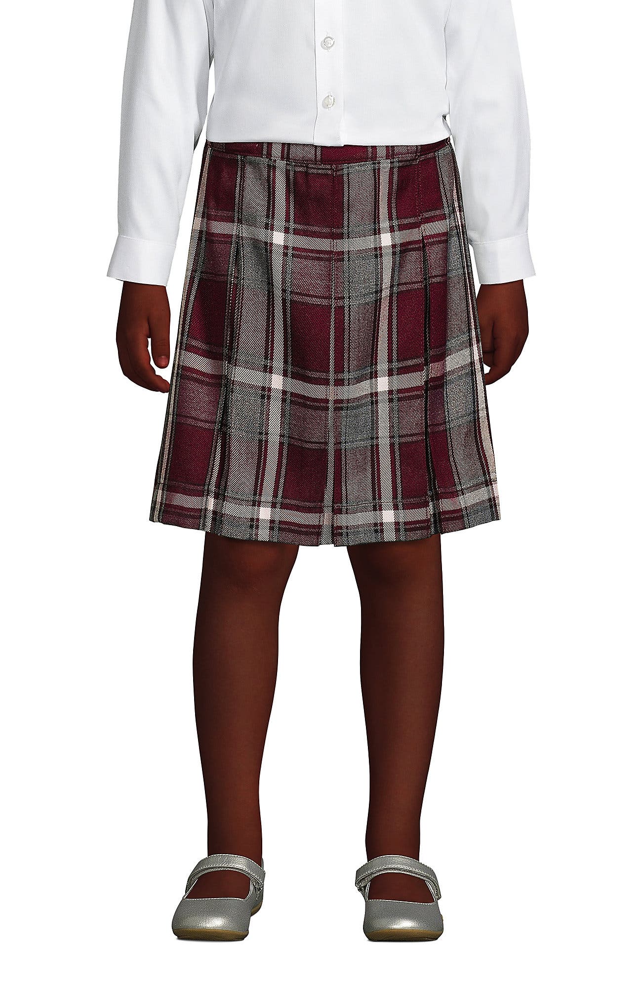 Burgundy/Gray Plaid