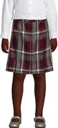 Lands' End School Uniform Girls Plaid Box Pleat Skirt Top of the Knee