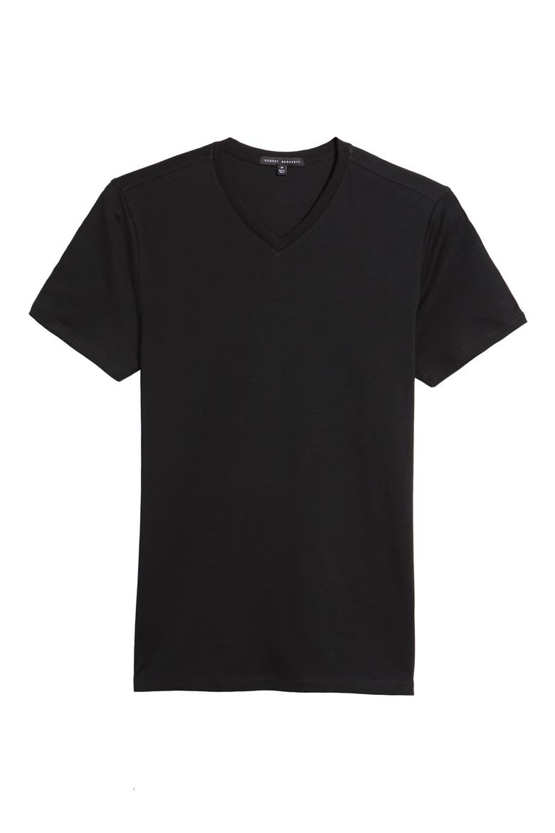 Georgia Regular Fit V-Neck T-Shirt, Alternate, color, BLACK