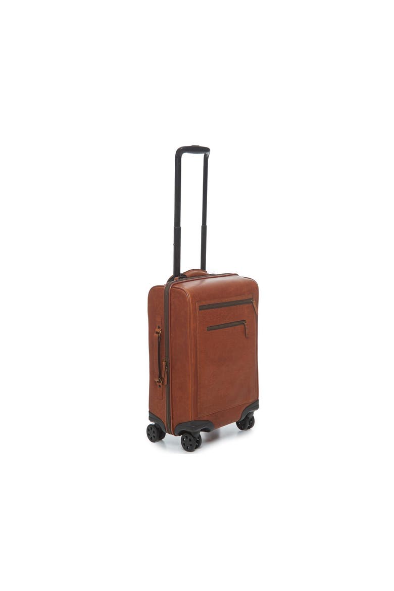 Hudson 22" Leather Wheeled Carry-On, Alternate, color, Espresso