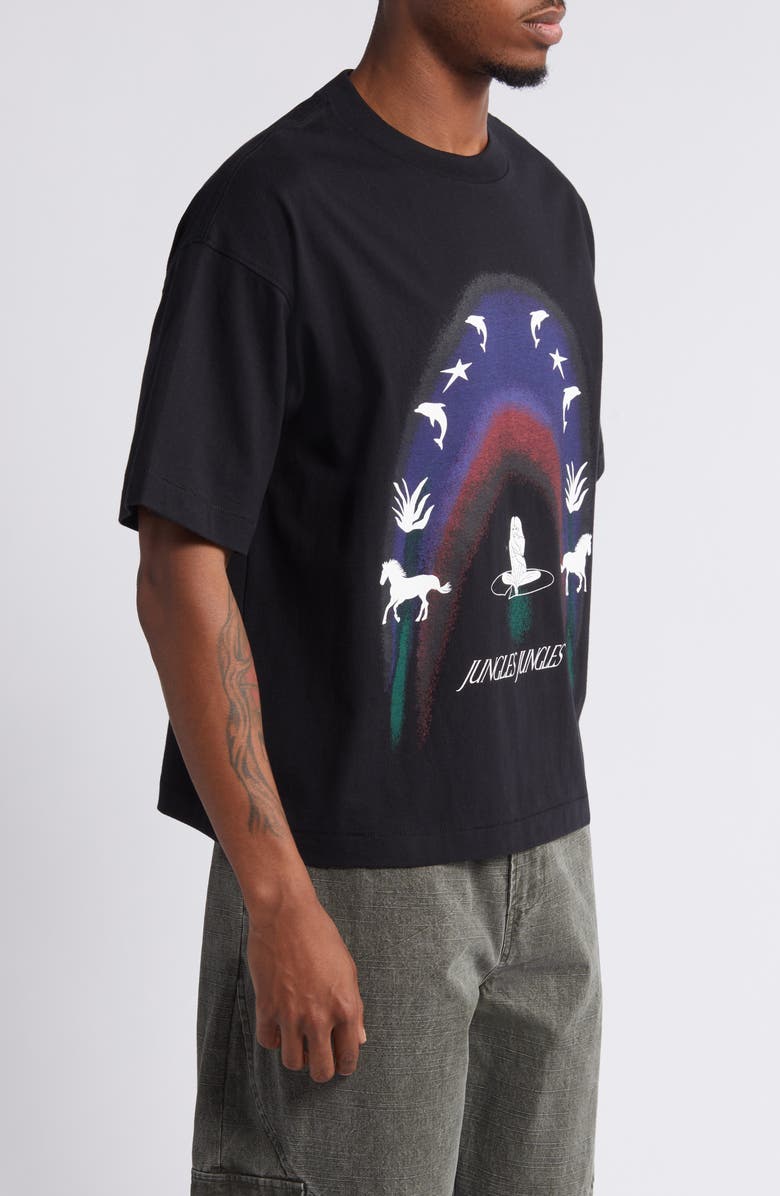 JUNGLES Oversize Life is Magick Graphic T-Shirt, Alternate, color, 