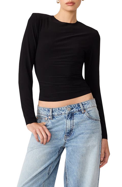 Seline Boat Neck Long Sleeve Knit Top