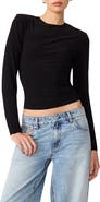 Steve Madden Seline Boat Neck Long Sleeve Knit Top
