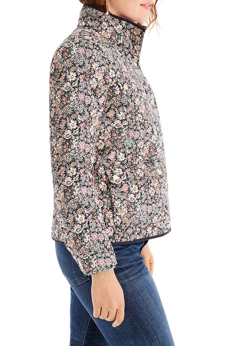 J.Crew Quilted Downtown Field Jacket in Liberty<sup>®</sup> Garden Print, Alternate, color, 