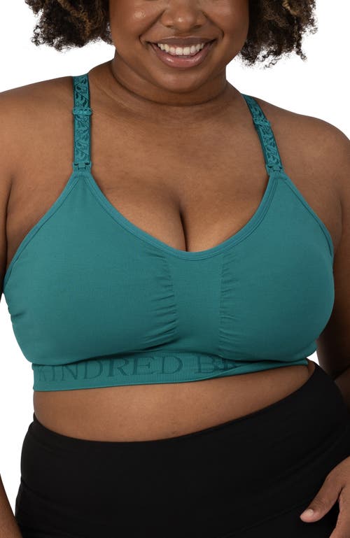 Kindred Bravely Busty Sublime Hands-free Pumping & Nursing Sports Bra In Green