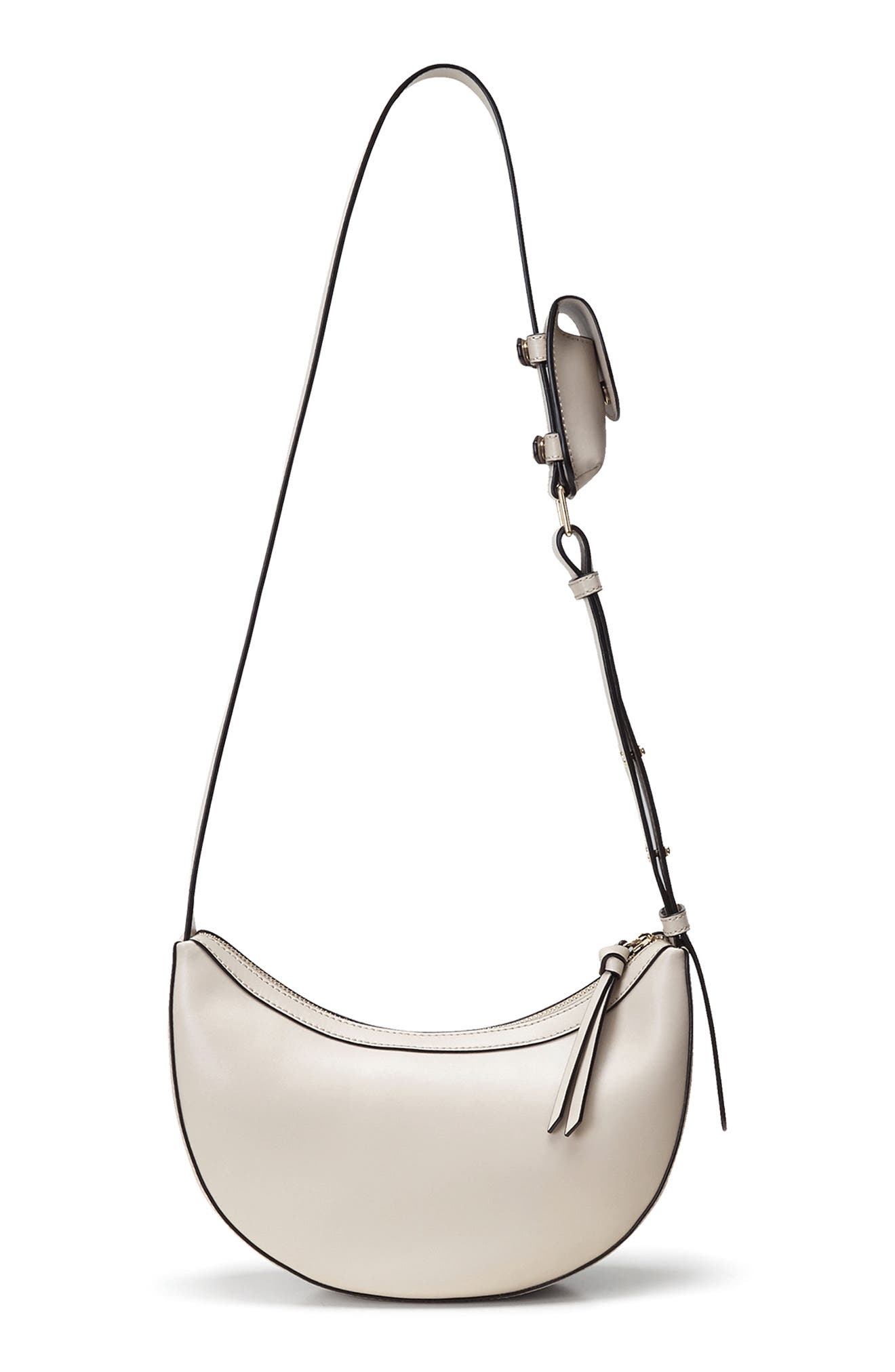 Rookie Crescent Crossbody Bag, Alternate, color, CREAM