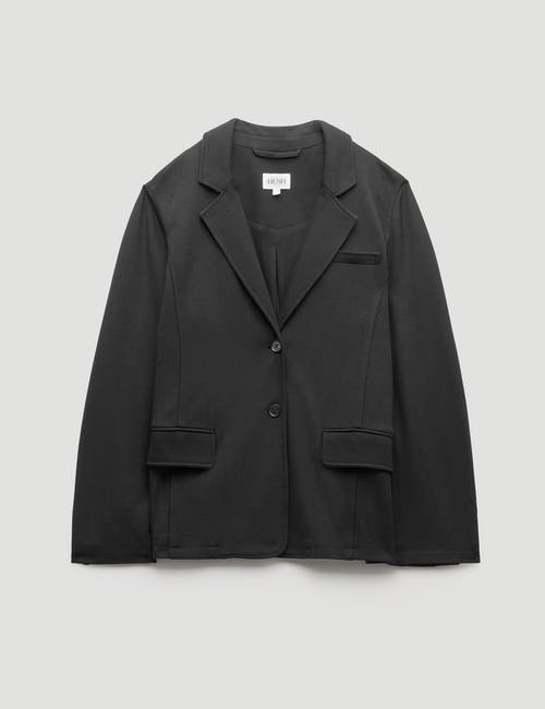 Hush Relaxed Ponte Blazer In Black