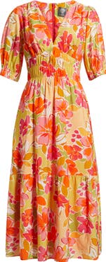 Vince Camuto Floral Midi Sundress