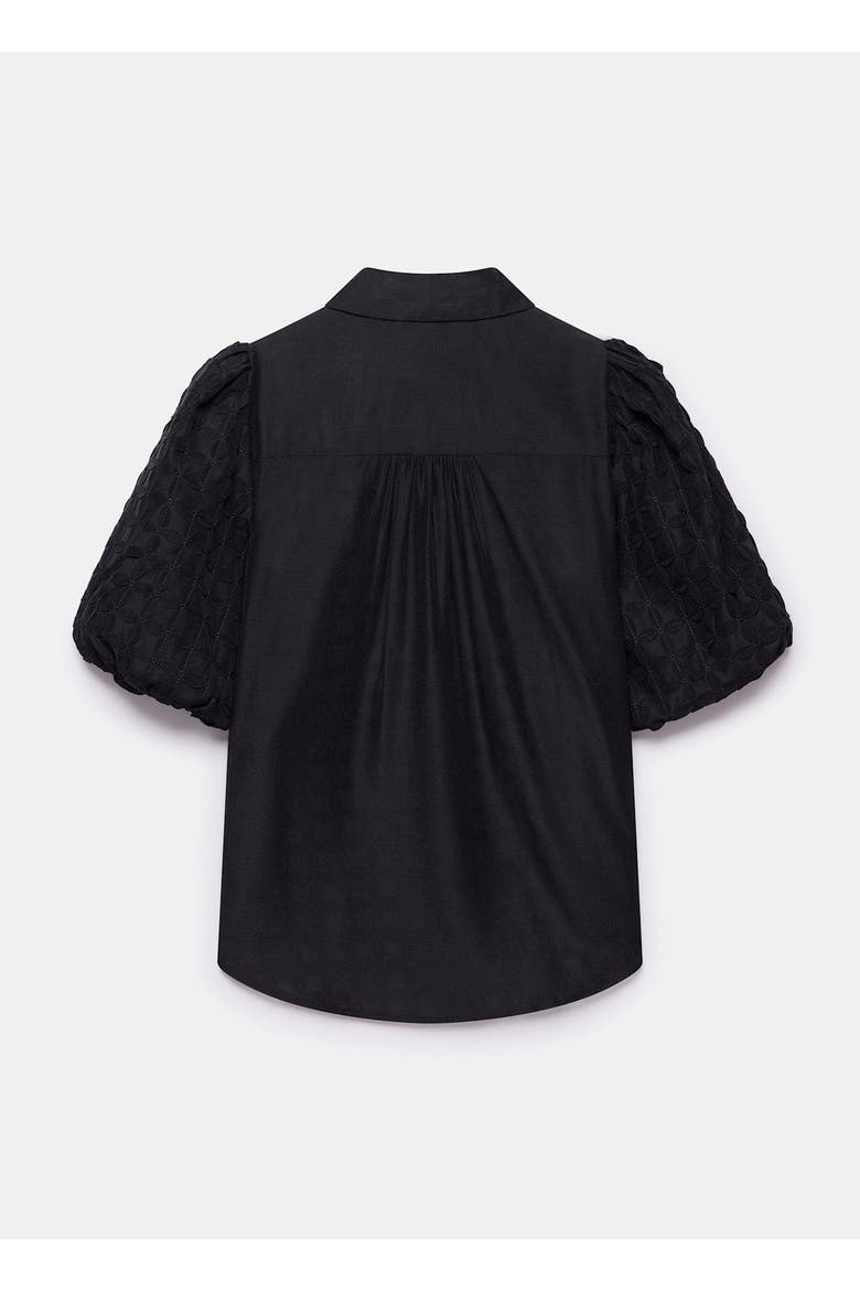 Petal Detail Shirt, Alternate, color, Black